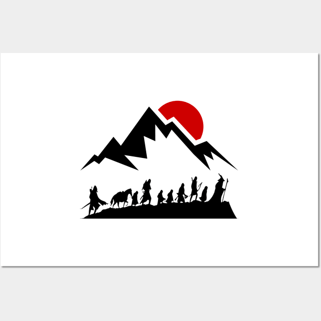 Fellowship - Sunset by the Mountains Wall Art by Fenay-Designs